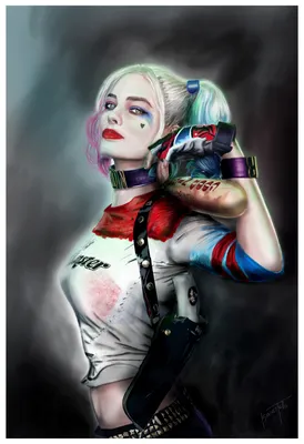 Картинка для капкейков \"Харли Квинн (Harley Quinn)\" - PT103199 печать на  сахарной пищевой бумаге