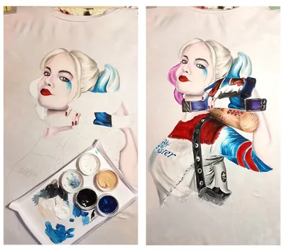 Ручная роспись Harley Quinn | Пикабу