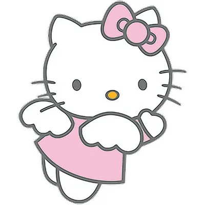 Как нарисовать Цветной рисунок кошки «Hello Kitty» для девочек - YouTube