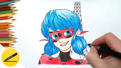 How to Draw Miraculous Ladybug Step by Step ❤ Как Нарисовать Леди Баг  поэтапно - YouTube