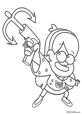 Раскраска Мэйбл | Раскраски Гравити Фолз (Gravity Falls free coloring pages)