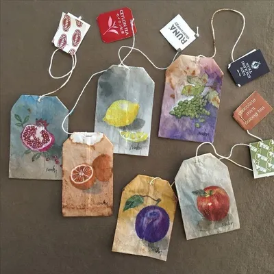 Рисунки на чайных пакетиках от Ruby Silvious – Журнал – His.ua | Tea bag  art, Tea art, Crafts