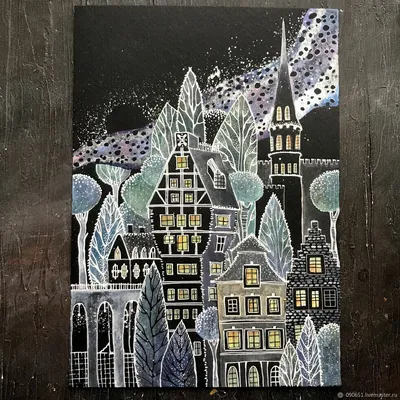 Иллюстрация цветными карандашами на черной бумаге Colored pencils  illustration on black paper ботани… | Черная бумага, Рисунки цветными  карандашами, Уроки рисования