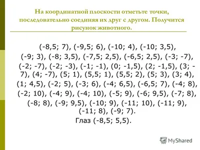 Открытый урок математикии на тему \"Координатная плоскость\". 6-й класс