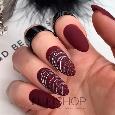 Рисунки черным лаком на ногтях - 20Nails