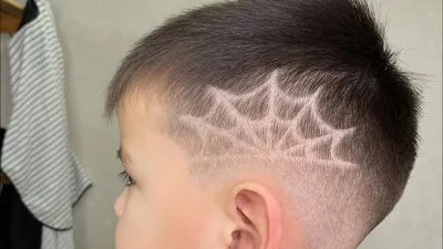 Рисунок Паутинка на голове. Spiderweb. Hair tattoo. - YouTube