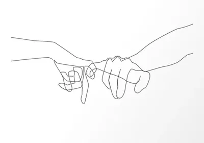 Рисунок одной линией | Minimalist drawing, Pinky swear, Line art drawings