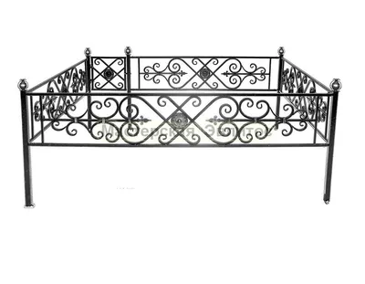 Ограда \"Ромб\" на могилу из металла, с порошковой краской - Альтера