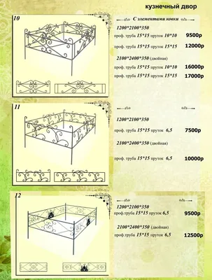 Кованые ограды на могилу ☦ Купить оградку ковка недорого в Москве недорого