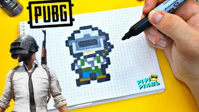 LOGO PUBG РИСУНКИ ПО КЛЕТОЧКАМ ! PIXEL ART PLAYERUNKNOWN'S BATTLEGROUNDS -  YouTube