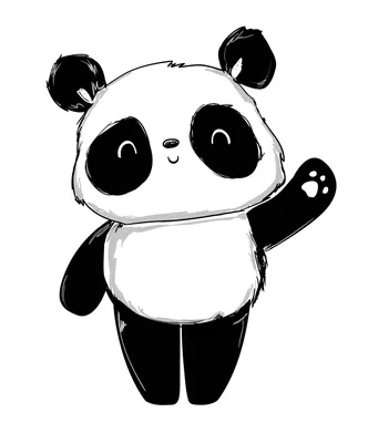 Painted Cute Cheerful Panda Bamboo Vector: стоковая векторная графика (без  лицензионных платежей), 1311342650 | Shutterstock | Иллюстрации с пандой, Рисунки  панды, Милые рисунки