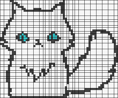 Котики Рисунки Схемы | Рисунки по клеточкам в тетрадке - Пиксель Арт -  Pixel Art