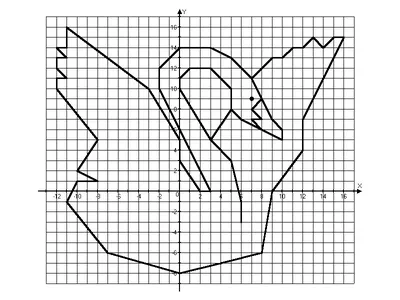 Ильинская школа №17 - Рисунки по координатам