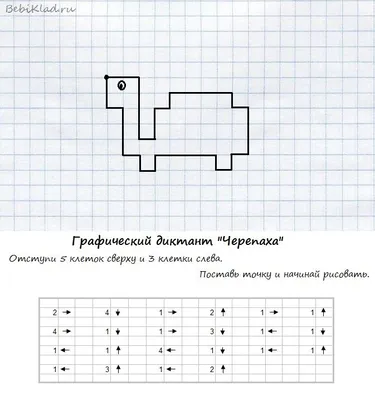 Графический диктант. Рисунок по клеточкам | БебиКлад | Математические  упражнения, Обучение на дому, Математические графики