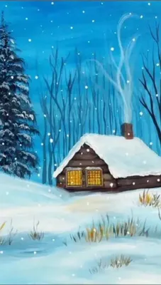 Как нарисовать зиму легко / How to draw winter easily - YouTube