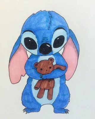 Стич рисунок | Lilo and stitch drawings, Stitch drawing, Cute drawings