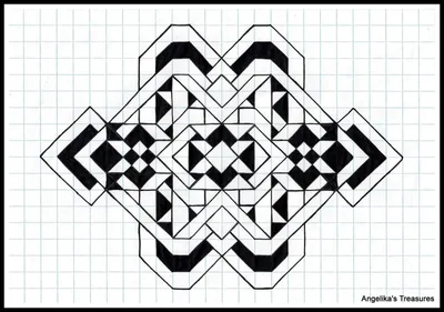 Идеи для срисовки по клеточкам в тетради ручкой сложные и красивые узоры  (89 фото) » идеи рисунков для срисовки и картинки в стиле арт -  АРТ.КАРТИНКОФ.КЛАБ