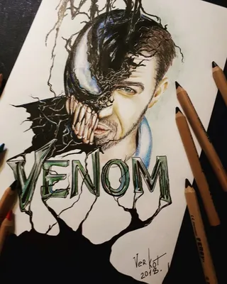 How to draw Venom 2018, Как нарисовать Венома - YouTube