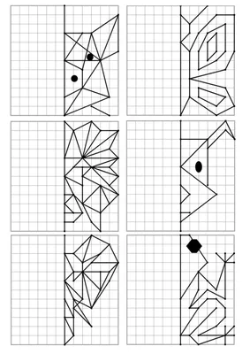 Симметричные фигуры рисунки (50 фото) » Рисунки для срисовки и не только