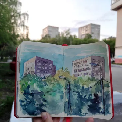 watercolor #sketch #art #painting #drawing #sketchbook #акварель #рисунок  #скетч | Художественные идеи, Рисунки, Акварель