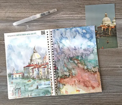 Скетчбук для акварели \"Aquarellebook Light\", 18х27см, 12л, 300г/м2, хлопок,  алый 🎨 MXABLалый-1827: купить, цена, отзывы и описание — Этюд 👨