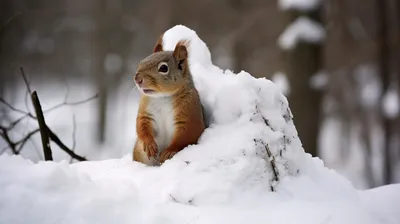 Белки в лесу | Пикабу