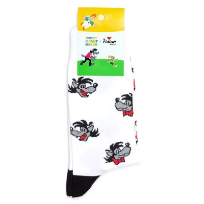 Носки с рисунками St.Friday Socks x Союзмультфильм - Волк - Ну погоди! |  AliExpress