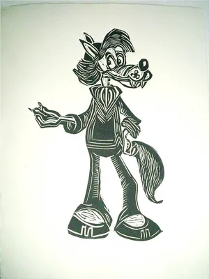 Ну, погоди! Союзмультфильм Lobo grabado, print linocut Alejandro Barreto |  Погода, Принты