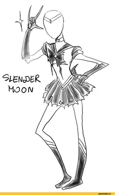 sailor moon :: сейлор мун :: slender man :: юмор (юмор в картинках) ::  slender moon :: slender / смешные картинки и другие приколы: комиксы, гиф  анимация, видео, лучший интеллектуальный юмор.