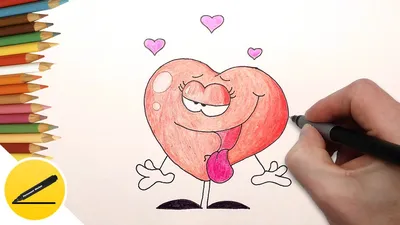 How to Draw a Love Heart ❤ Draw pictures for Valentine - YouTube