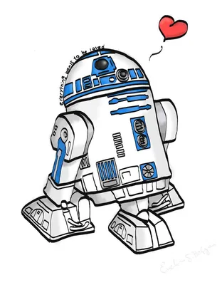 R2D2 in mode Love! | Star wars drawings, Star wars fan art, Star wars tattoo