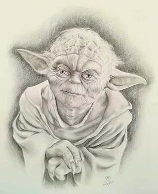 Master Yoda, portrait, art, pencil drawing, star wars Портрет карандашом,  арт, портрет, магистр… | Science fiction artwork, Canvas painting designs,  Canvas painting